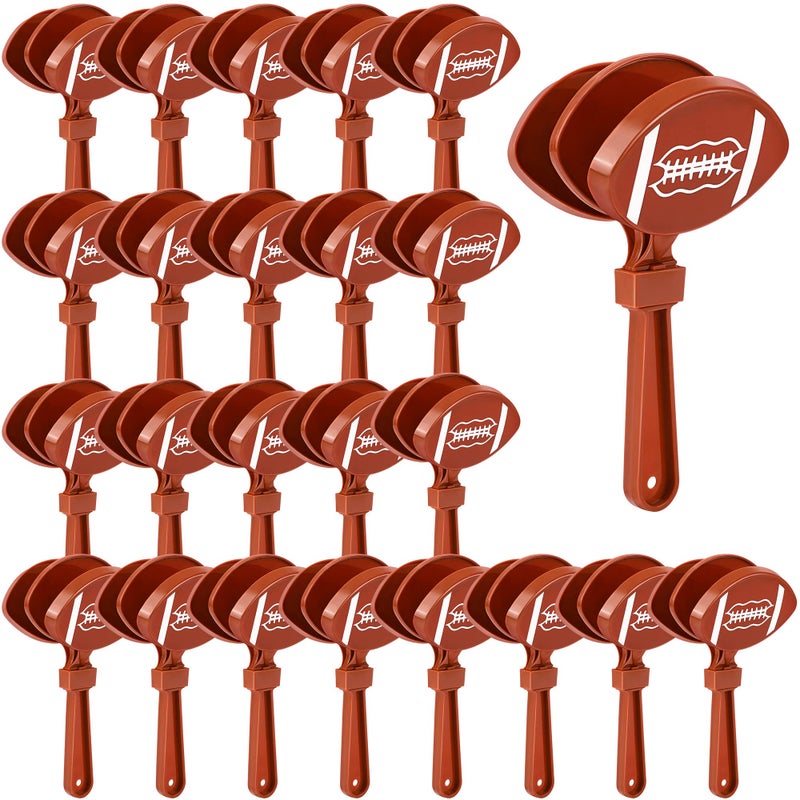 Elcoho 24 Pack Plastic Football Clappers Football Noise Makers Hand Clappers Football Match Accessories Noisemakers for Football Events Party Cheer Supplies - Image 1